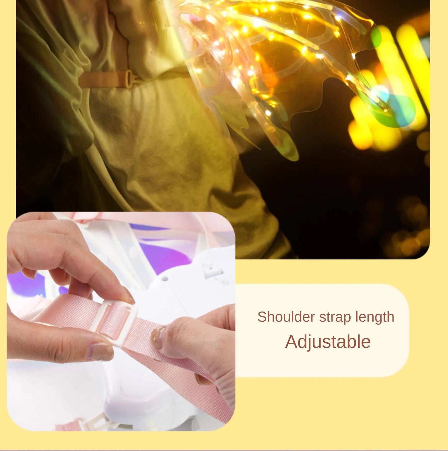 the GLOW WINGS - Dog Butterfly Wings, Pet Glowing Wings, Puppy Summer Clothes, Decorative Samoyed/Husky Medium Dogs