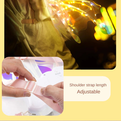 the GLOW WINGS - Dog Butterfly Wings, Pet Glowing Wings, Puppy Summer Clothes, Decorative Samoyed/Husky Medium Dogs