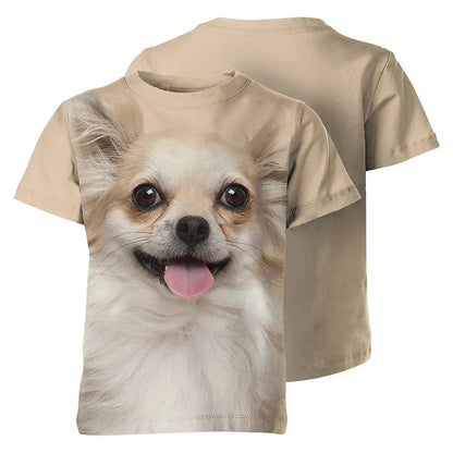the DOG FACE - Cute Pet Dogs Pattern T-Shirt, Summer Fashion Short Sleeve Funny Men/Women/Kid 3D Printed T-Shirts, Casual Streetwear Loose Tees