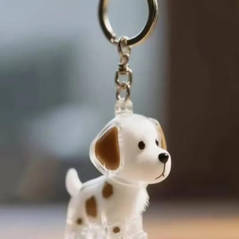 Dog Hair Storage Pendant Keychain Transparent Pet Fur Keepsake Capsule DIY Decoration Memorial Gifts for Pet Lovers Home Display