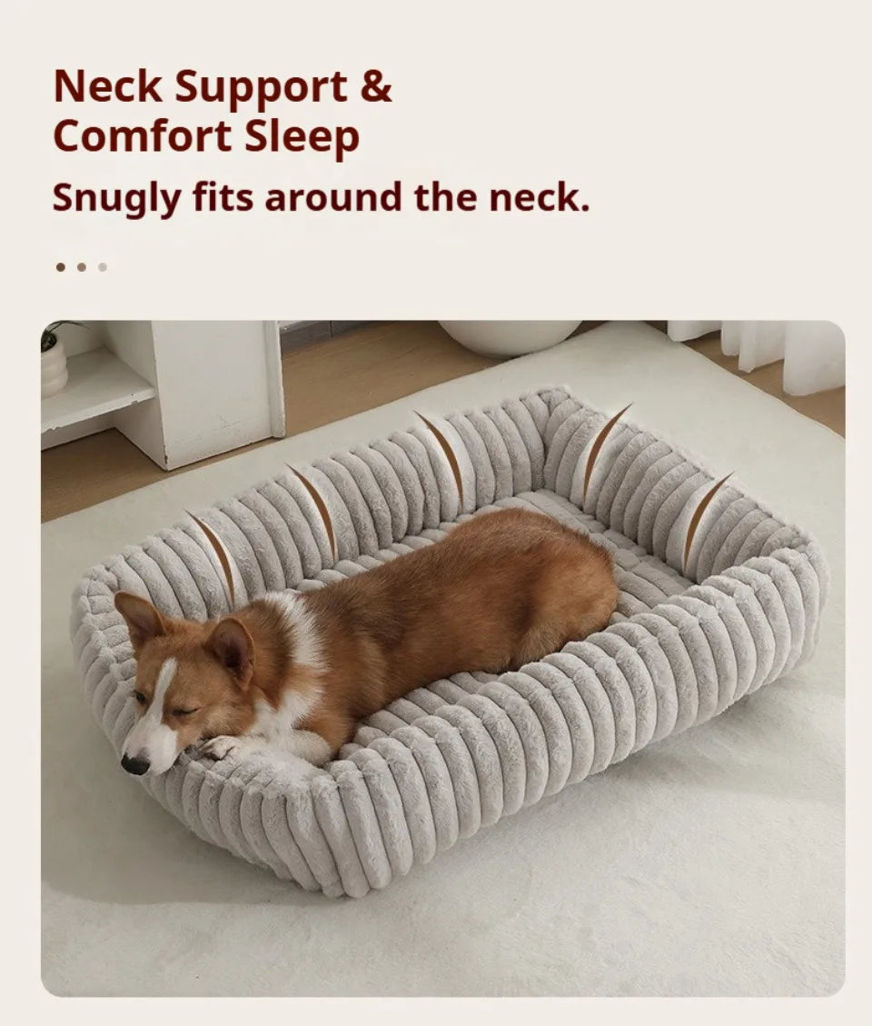 Pet Cat Dog Bed Square Plush Cat Mat Pet Cushion Winter Thickened Orthopedic Pet Mat Soft And Comfortable Cat Bed Pets Supplies