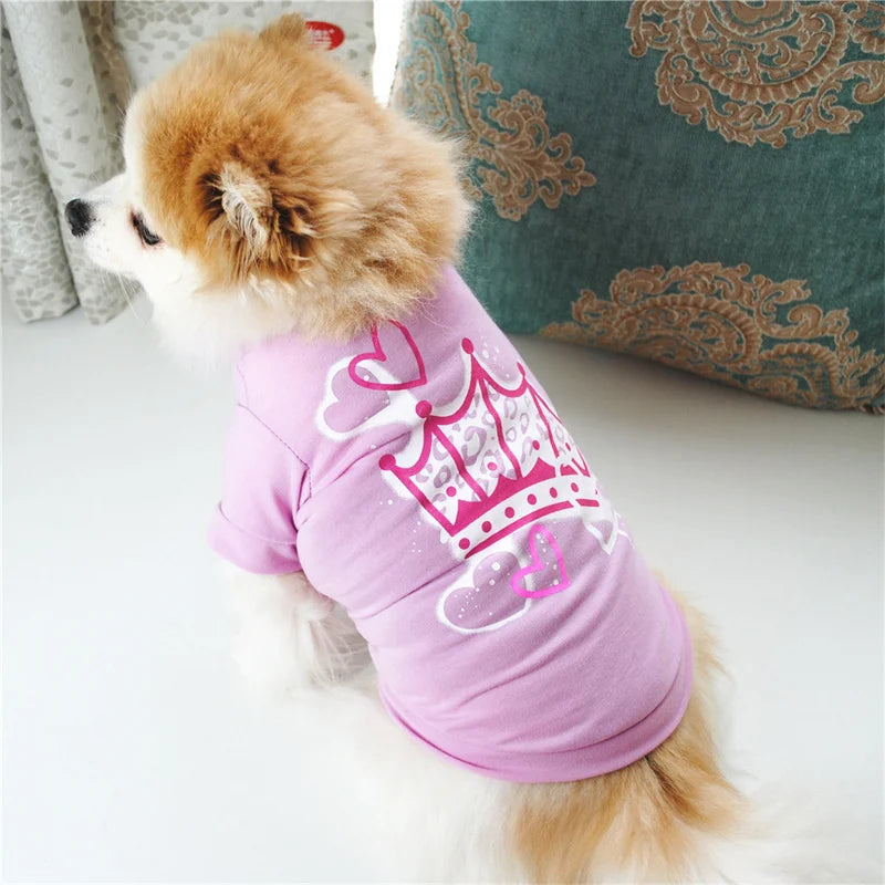 the TINYTAIL COTTON SHIRT - Cheap Cotton Puppy Dog T-Shirt for Small Dogs, Hot Sale Print Pet Clothes, Yorkshire, Pomeranian, Pug, Cat Shirts