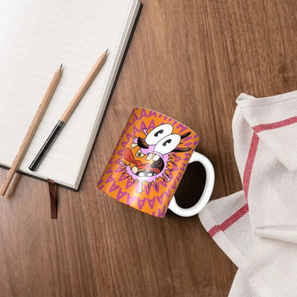 Personalized C-Courage The Cowardly Dog Coffee Mug DIY Ceramic Milk Tea Mug Cup