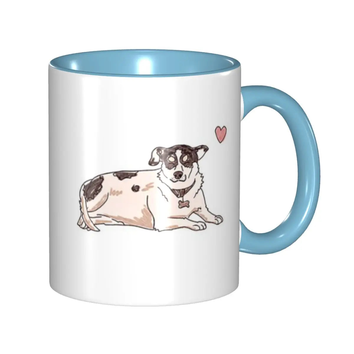 Cute Jack Russell, Sweet Simple Dog Design Mug Funny Ceramic Coffee Cups Tea Mugs Milk Cup Drinkware Gifts for Woman Man