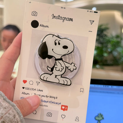 Cute Puppy For Snoopy Suction Magnet Smartphone Magnetic Mobile Phone Holder Samsung For Z Flip 7 Magnetic Phone Stand Practical