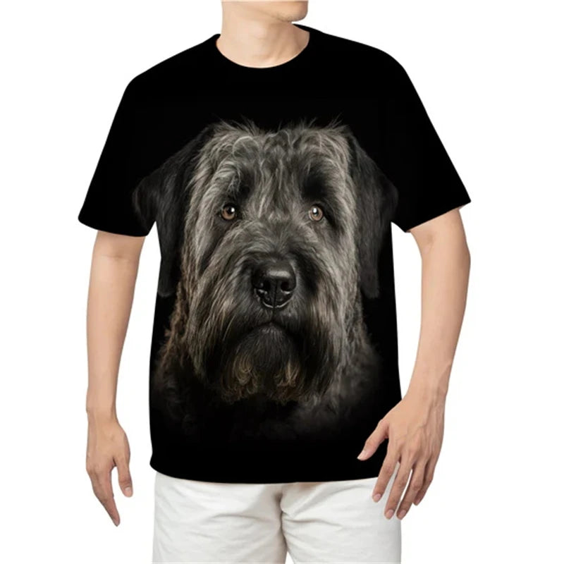 the BULL-TERRIER - Summer Bull-Terrier Dog Graphic 3D Print T-Shirts, Men/Women Dog Animal T-Shirt, Short Sleeve Oversized Kids Tee Top