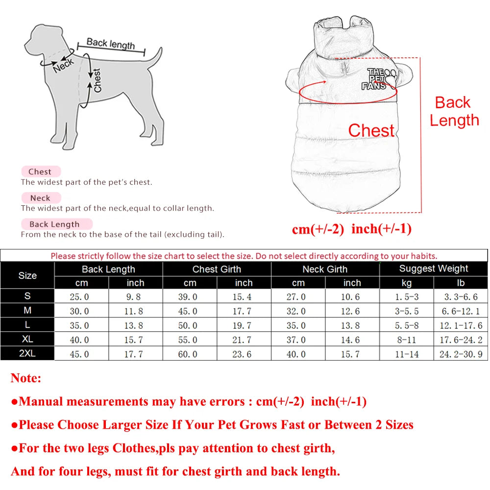 Reversible Dog Jacket For Small Medium Dogs Waterproof Pet Clothes For Winter Warm Pets Outfits Chihuahua Yorkshire Pug Costume