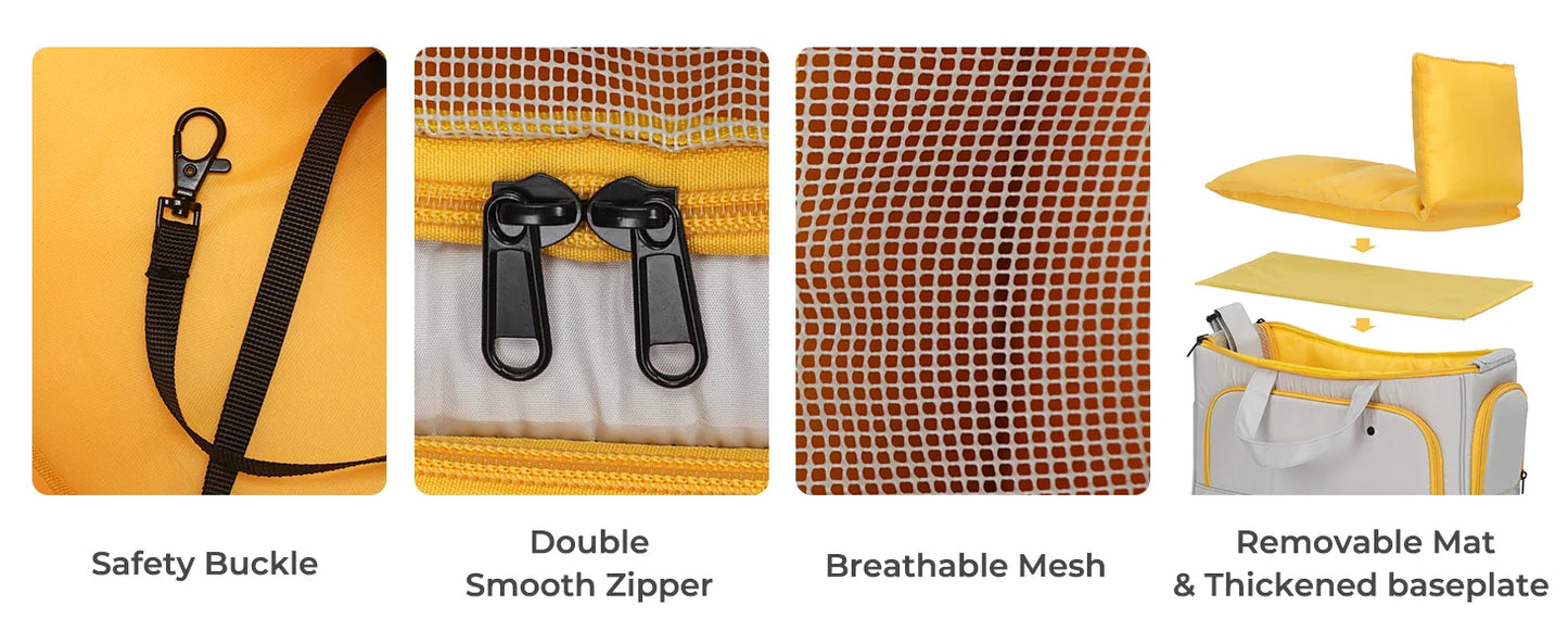 Pet Travel Carrying Bag Crossbody Bag Portable Puppy Pet Bag Handbag with Adjustable Shoulder Strap Small Pet Supplies