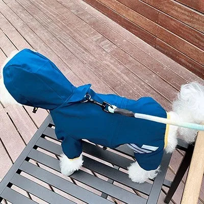 the RAINGUARD FOUR-LEG RAINCOAT - Little Dog Raincoat, Four-Legged Waterproof, Teddy Bear, Schnauzer, Small Dog Pet, Walking Dog in Rainy Days