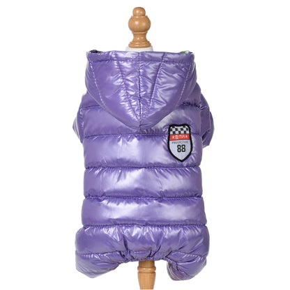 Dog Clothes for Small Medium Dogs Cats Autumn Winter Thicken Fleece Puppy Striped Pet Jacket Coat Yorkshire Bulldog Pug Jumpsuit