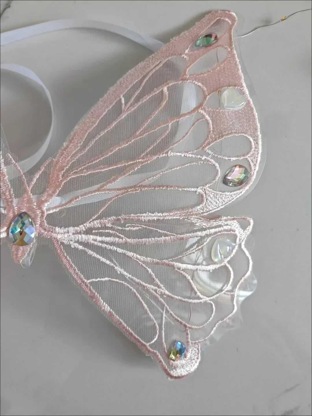 Dog wings glowing butterfly back decoration puppy summer clothes chest back decoration small dog Pomeranian Teddy Bigbear