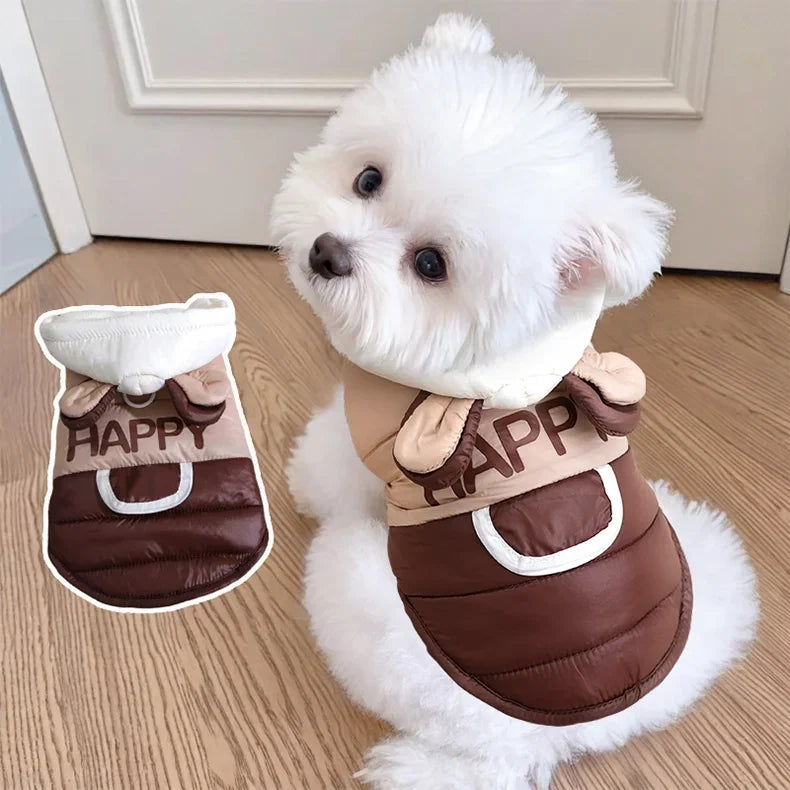 New Dog Clothing for Small Breeds - Corgi Dog Winter and Autumn Model with Warm Insulation and A Leash Ring