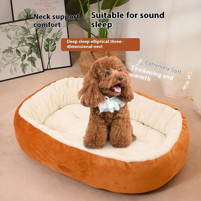 House Winter Warm Thickened Oval House All-Season Pet House Winter Small Dog House