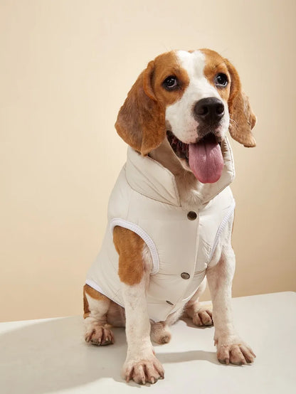 Winter Pet Dog Coat Winter Warmth Clothes Winter Dog Vest With Integrated Keep Warm Fleece Back Zipper For Small Medium Dog