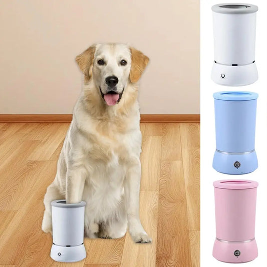 the AUTOPAW CLEAN & MASSAGE - Portable Dog Paw Washer, Automatic Pet Paw Cleaner, Electric Paw Massager, USB Rechargeable Designed for Small to Medium Dogs/Cats