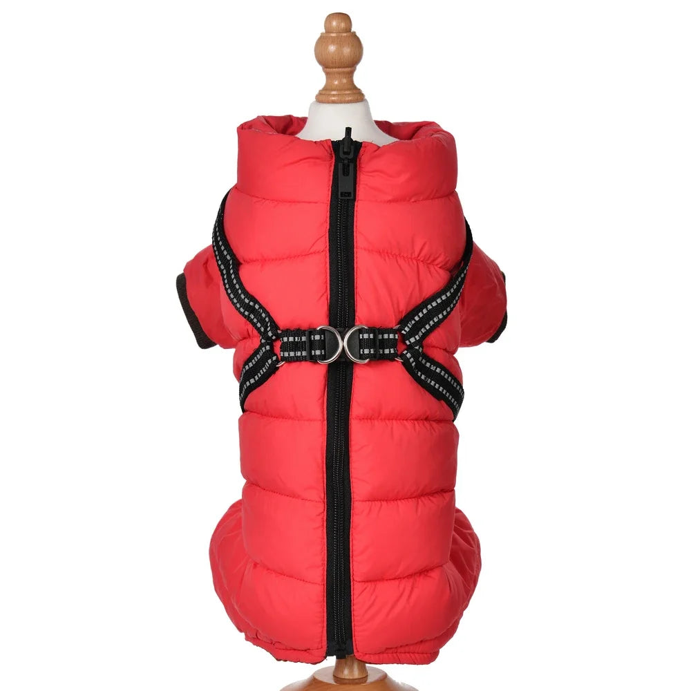 Winter Pet Jumpsuit Soft Warm Puppy Jacket Coat For Small Dogs Cats Zipper Solid Apparel Chihuahua French Bulldog Sphynx Costume