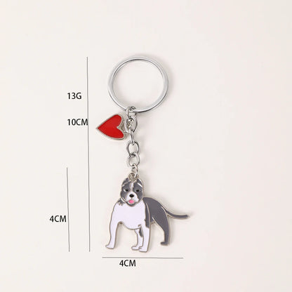 I LOVE Alaska Husky Dog Keychain Cute animal Cartoon dog Keychain dog Gift For woman Man Jewelry
