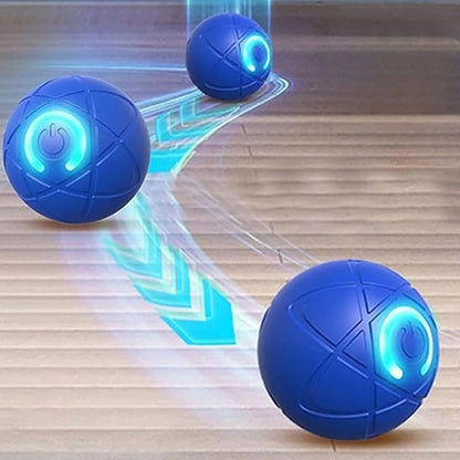 Automatic Rolling Ball Dog Toy - USB Rechargeable Interactive Dog Ball with LED Light, Self-Moving Indoor Play Toy for Puppy Dog