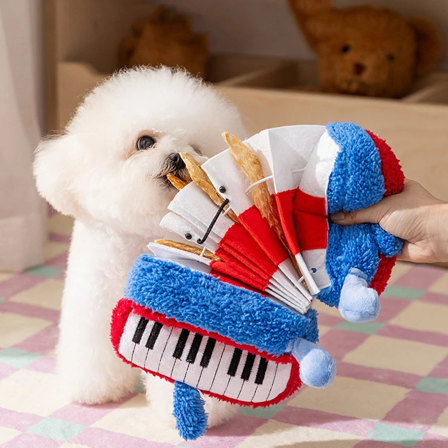 Pet Dog Alone-Time Puzzle Toy • 1PC Sound-Making Food-Hiding Toy • Bite-Resistant Interactive Boredom Relief Tool