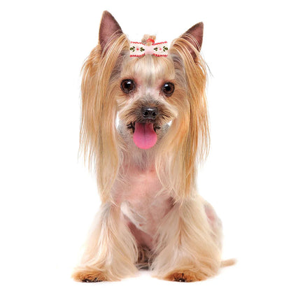 10pcs Sweet Style Dog Bows Puppy Cat Valentine's Day Hair Bowknot Rubber Bands for Dogs Hair Decorate Pet Hair Accessories