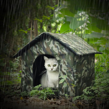the STRAY HUT - Shelter: Portable and Weatherproof Bed for Stray Cats and Dogs