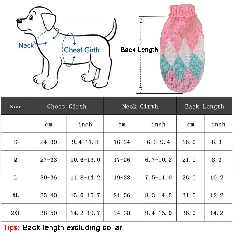Winter Warm Dogs Sweater Puppy Soft Knitting for Small Medium Dogs Kittens Clothes Pets Pullover Chihuahua Coat Bulldog Costumes
