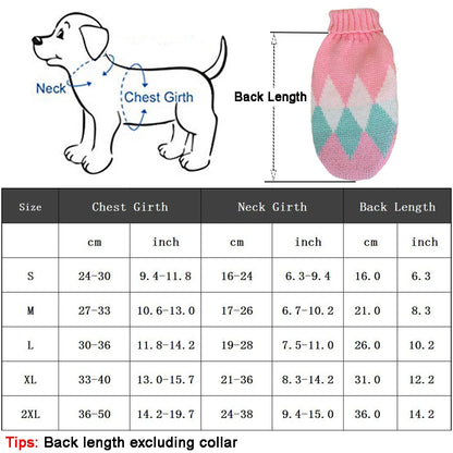 Winter Warm Dogs Sweater Puppy Soft Knitting for Small Medium Dogs Kittens Clothes Pets Pullover Chihuahua Coat Bulldog Costumes