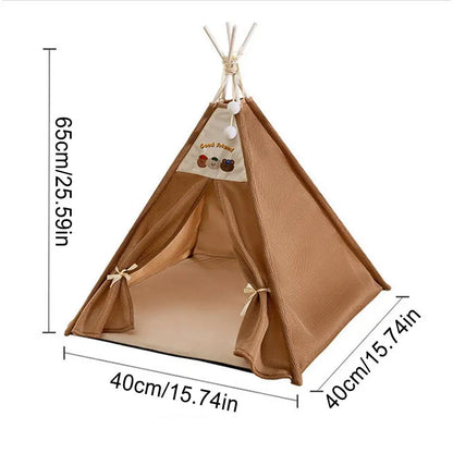 the GOOD BUDDY TEEPEE - Portable Pet Playpen, Breathable Mesh Foldable Dog Tent, Stable Structure Pet Teepee, Machine Washable Portable Indoor Doghouse