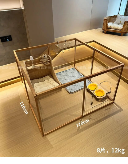 Pet pen dog cage Indoor villa for small and medium-sized dogs with fence and isolation gate in domestic kennel