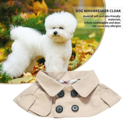 the SHERLOCK - Fashion British Style Dog Cloak, Windbreaker Corgi French Bulldog Pet Dog Bib, Pet Clothing Cape, Pets Costume Trench, Pet Supplies