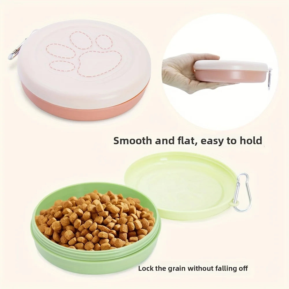 1pc  Pet Travel Bowl Pet Outdoor Portable Dog Food Bowl Snack Box Multifunctional Dog and Cat Outdoor Bowl Feeding Water