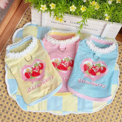 Pet Dog Cat Puppy Japanese Korean Soft Cute Spring Summer Vest Small Medium Dog Teddy Bichon Clothing Supplies