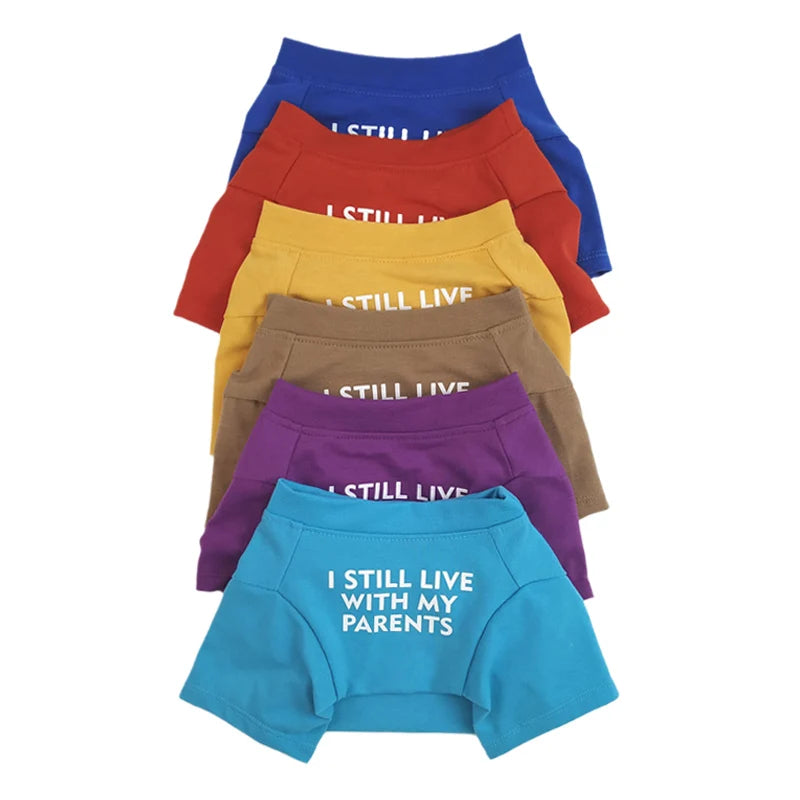 Spring Summer Pet Dog Clothes Round Neck T-shirt for Small Dogs French Bulldog Shiba Inu Puppy Pullovers Letter Print Vest