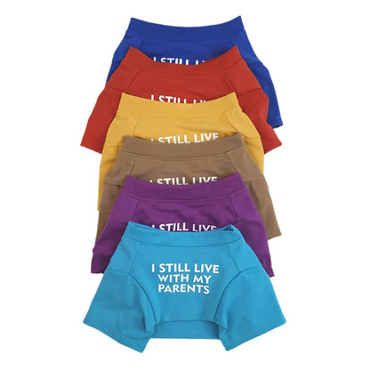 Spring Summer Pet Dog Clothes Round Neck T-shirt for Small Dogs French Bulldog Shiba Inu Puppy Pullovers Letter Print Vest