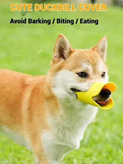 Dog Silicone Duck Muzzle For Pet Anti Bite Stop Barking Small Large Dog Mask Safe Adjustable Mouthpiece Cover Pet Accessories