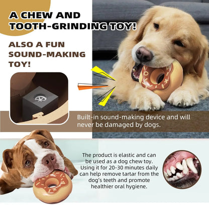 Dog Chew Toys for Aggressive Chewers, Indestructible Tough Squeaky Mental Stimulation Teeth Grinding Interactive Dog Chew Toys