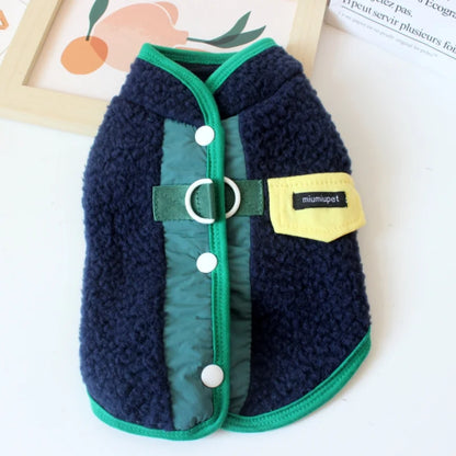 Fleece Dog Coat Puppy Winter Clothes Thin Cardigan Vest Chihuahua Bichon Costume Plush Warm Dog Coat Jacket Luxury Dog Clothing