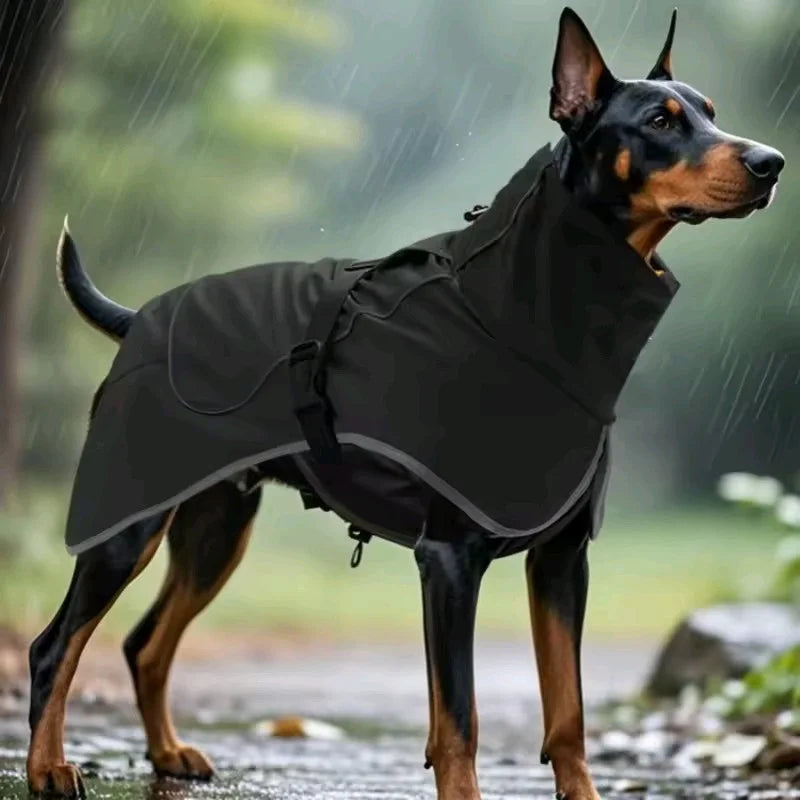 the HYDROHOUND WEATHER GUARD - Large Dog Pet Windbreaker, Dog Raincoat, Pet Storm Coat, Waterproof/Outdoor, Pet Outdoor Waterproof Clothes, Pets Raincoat Accessories