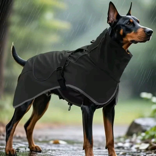 the HYDROHOUND WEATHER GUARD - Large Dog Pet Windbreaker, Dog Raincoat, Pet Storm Coat, Waterproof/Outdoor, Pet Outdoor Waterproof Clothes, Pets Raincoat Accessories