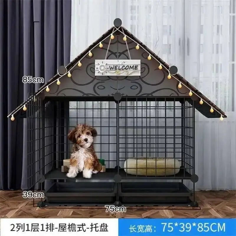 the BANGKOK BARKER - Fences Simple Kennel, Iron Teddy Living Room, Creative Doghouses, Pet Indoor Balcony Home, Pomeranian Puppy Courtyard Pet Cage