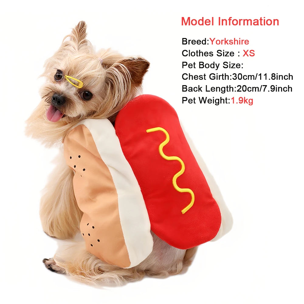 Pet Dog Dress Up Costume Funny Halloween Clothes for Small Medium Dogs Cat Puppy Hot Dog Cosplay Apparel Dachshund Party Gifts