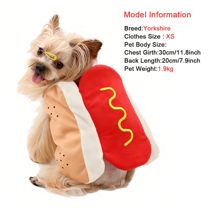 Pet Dog Dress Up Costume Funny Halloween Clothes for Small Medium Dogs Cat Puppy Hot Dog Cosplay Apparel Dachshund Party Gifts