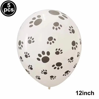 Dog Balloon Corgi Husky Puppy Foil Balloon Dog Paw Ballon Paw Print Balloons Dog Balloon for Puppy Birthday Decorations Supplies
