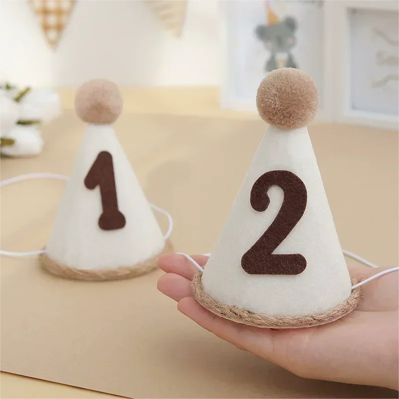 강아지 모자 Pet Birthday Hat Dog Hat Non-woven Fabric Number Hats Headband Felt Digital Birthday Celebration Hat Шапка Для Собак