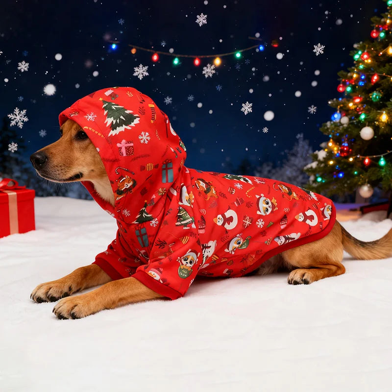 the PAWLIDAY CHEER HOODIE - New Arrival Pet Christmas Hoodie, Dog Holiday Clothes, Festive Pet Apparel