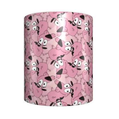 Personalized C-Courage The Cowardly Dog Coffee Mug DIY Ceramic Milk Tea Mug Cup