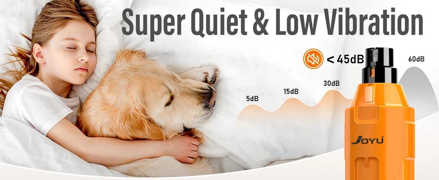 6-Speed Dog Nail Grinder  Enhanced Pet Nail Grinder Super Quiet Rechargeable Electric Dog Nail Trimmer Painless paws grooming