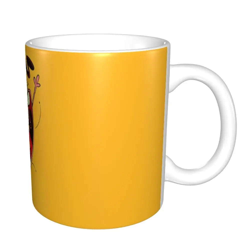Personalized C-Courage The Cowardly Dog Coffee Mug DIY Ceramic Milk Tea Mug Cup