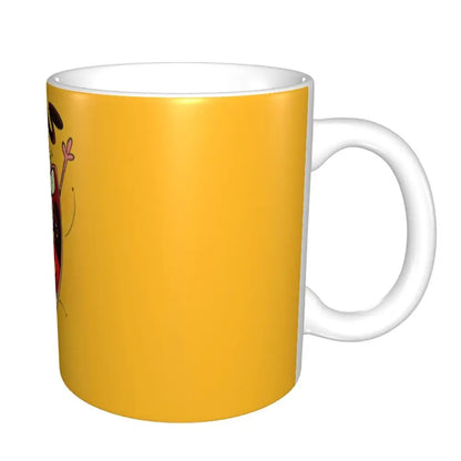 Personalized C-Courage The Cowardly Dog Coffee Mug DIY Ceramic Milk Tea Mug Cup