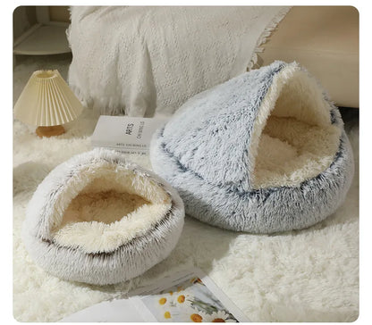 Winter Warm Pet Nest for Small Medium Pets (40cm-70cm) | Enclosed/Semi-Enclosed Pet Shell Nest | Dog House Cat Bed for Puppy Kit